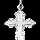 STERLING SILVER FANCY CROSS CHARM/ PENDANT