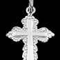 STERLING SILVER FANCY CROSS CHARM/ PENDANT