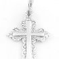 STERLING SILVER FANCY CROSS CHARM/ PENDANT