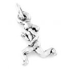 STERLING SILVER FEMALE RUNNER / JOGGER CHARM/PENDANT