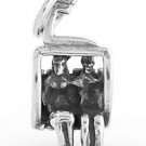 STERLING SILVER SKI LIFT CHARM/PENDANT