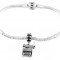 STERLING SILVER DANGLE TYPEWRITER EUROPEAN  BEAD