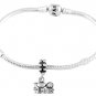 STERLING SILVER DANGLE I LOVE TENNIS EUROPEAN BEAD
