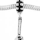 STERLING SILVER DANGLE TOOL - WRENCH EUROPEAN  BEAD