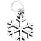 STERLING SILVER SNOWFLAKE SHAPE CHARM/PENDANT