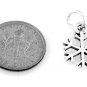 STERLING SILVER SNOWFLAKE SHAPE CHARM/PENDANT