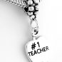 STERLING SILVER #1 TEACHER APPLE EUROPEAN BEAD