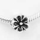 STERLING SILVER FLOWER SPACER EUROPEAN BEAD
