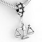 STERLING SILVER DANGLING SCALES OF JUSTICES LAW EUROPEAN BEAD