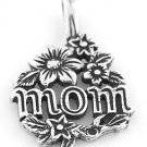 STERLING SILVER MOM WITH DAISES CHARM/PENDANT