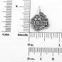 STERLING SILVER MOM WITH DAISES CHARM/PENDANT