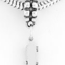 STERLING SILVER SMALL DANGLING SKATEBOARD EUROPEAN BEAD