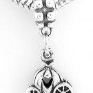 STERLING SILVER PUMPKIN CARRIAGE EUROPEAN BEAD