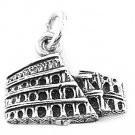 STERLING SILVER ROME COLISEUM CHARM/PENDANT