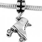 STERLING SILVER DANGLE ROLLER SKATE EUROPEAN BEAD