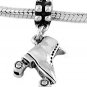 STERLING SILVER DANGLE ROLLER SKATE EUROPEAN BEAD