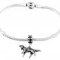 STERLING SILVER DANGLE IRISH SETTER DOG EUROPEAN BEAD