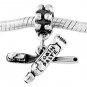 STERLING SILVER DANGLE TOOTHPASTE & TOOTHBRUSH EUROPEAN BEAD