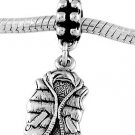 STERLING SILVER DANGLE LIFE VEST - SAFETY VEST  EUROPEAN  BEAD