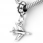 STERLING SILVER DANGLING AIRPLANE EUROPEAN BEAD