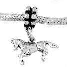 STERLING SILVER DANGLE PRANCING PONY- HORSE EUROPEAN BEAD