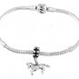 STERLING SILVER DANGLE PRANCING PONY- HORSE EUROPEAN BEAD