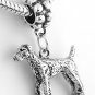 STERLING SILVER DANGLING AIREDALE DOG EUROPEAN BEAD