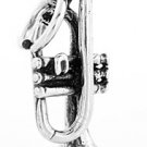 STERLING SILVER TRUMPET CHARM/PENDANT