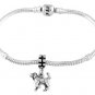 STERLING SILVER DANGLE BLOODHOUND DOG EUROPEAN  BEAD