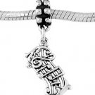 STERLING SILVER DANGLE MUSIC MEASURE EUROPEAN  BEAD