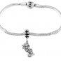 STERLING SILVER DANGLE MUSIC MEASURE EUROPEAN  BEAD