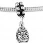 STERLING SILVER DANGLE EASTER EGG EUROPEAN BEAD