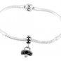 STERLING SILVER DANGLE BABY PACIFIER EUROPEAN  BEAD