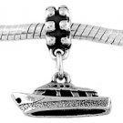 STERLING SILVER DANGLE BOAT/ SPEED BOAT EUROPEAN  BEAD