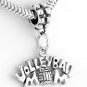 STERLING SILVER DANGLING VOLLEYBALL MOM EUROPEAN BEAD