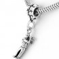 STERLING SILVER DANGLING BEAD GOLFER SWINGING CLUB EUROPEAN BEAD