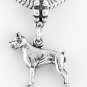 STERLING SILVER 3D BOXER DOG DANGLING EUROPEAN BEAD