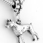 STERLING SILVER 3D BOXER DOG DANGLING EUROPEAN BEAD