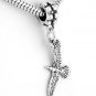 STERLING SILVER 3D SEA GULL DANGLING EUROPEAN BEAD