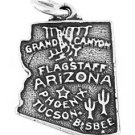 STERLING SILVER STATE OF ARIZONA CHARM/PENDANT
