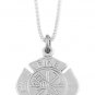 STERLING SILVER FIRE DEPT MALTESE CROSS W/ BOX CHAIN
