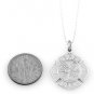 STERLING SILVER FIRE DEPT MALTESE CROSS W/ BOX CHAIN