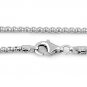 SILVER 3.5MM ITALIAN ROUND BOX CHAIN 22" NECKLACE