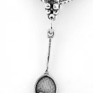 STERLING SILVER DANGLING BEAD TENNIS RACKET EUROPEAN BEAD