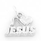 STERLING SILVER I LOVE JESUS CHARM/PENDANT