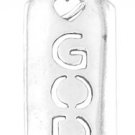 STERLING SILVER LOVE GOD TAG CHARM/PENDANT