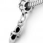 STERLING SILVER DANGLING BEAD BALLET SLIPPER EUROPEAN BEAD