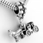STERLING SILVER DANGLING HORSE AND BUGGY EUROPEAN BEAD