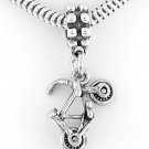STERLING SILVER DANGLING BICYCLE EUROPEAN BEAD