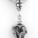 STERLING SILVER DANGLE HOCKEY GOALIE EUROPEAN BEAD